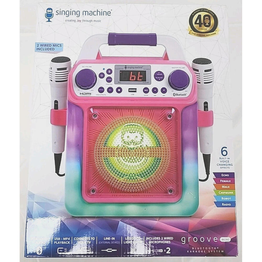 Singing Machine SML654 HDMI Groove Mini Black